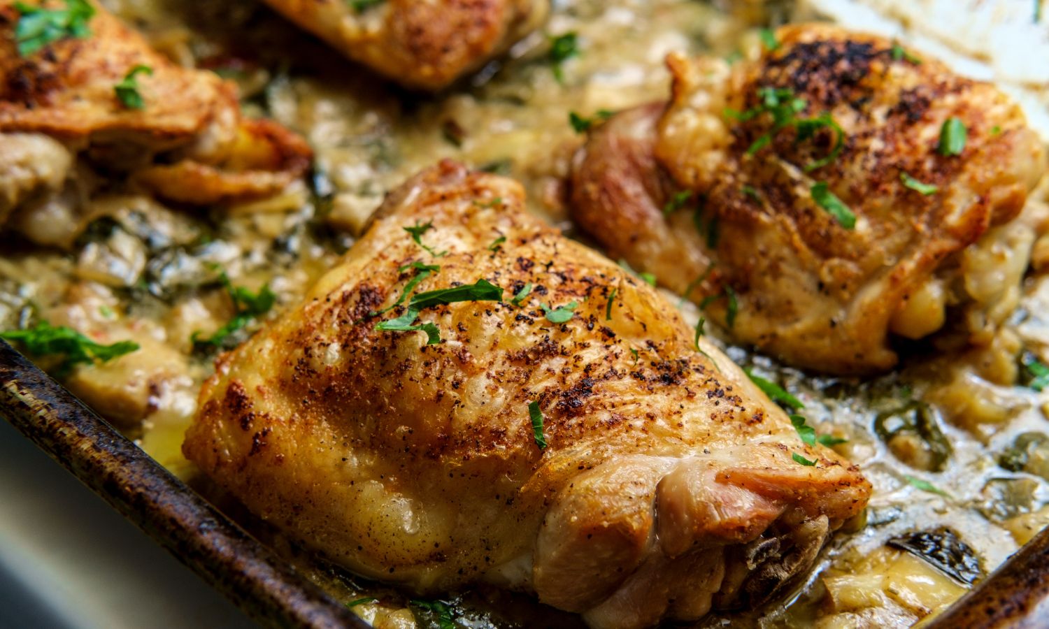 Baked chicken thighs