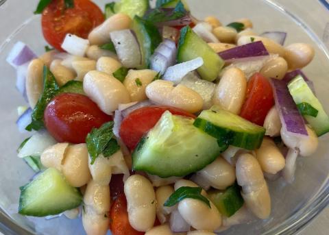 Low sodium white bean salad